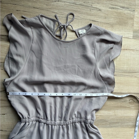 Aritzia Wilfred Fleurette Jumpsuit Ruffled Sleeves Elastic Waist Back Keyhole - Picture 5 of 11